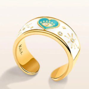 Karma and Luck Boundless Love💙 Diamond & Blue Topaz Size Ring 7